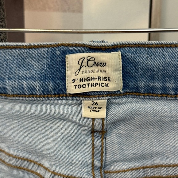 J. Crew Toothpick Lightwash Jeans High Rise Button Fly 26 - Picture 5 of 11